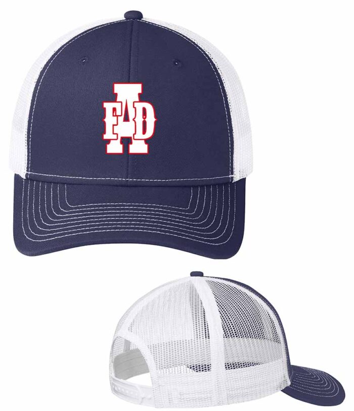 Alvaton Fire Port Authority® Snapback Trucker Cap True Navy on White