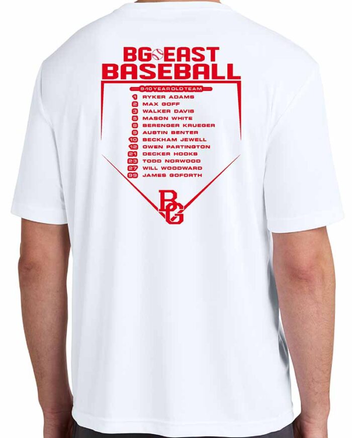 BG East District Champs 10s Sport-Tek® PosiCharge® Competitor™ Tee White - Image 2