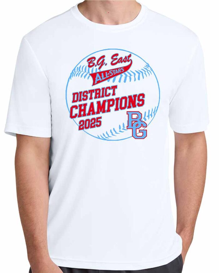 BG East District Champs 10s Sport-Tek® PosiCharge® Competitor™ Tee White
