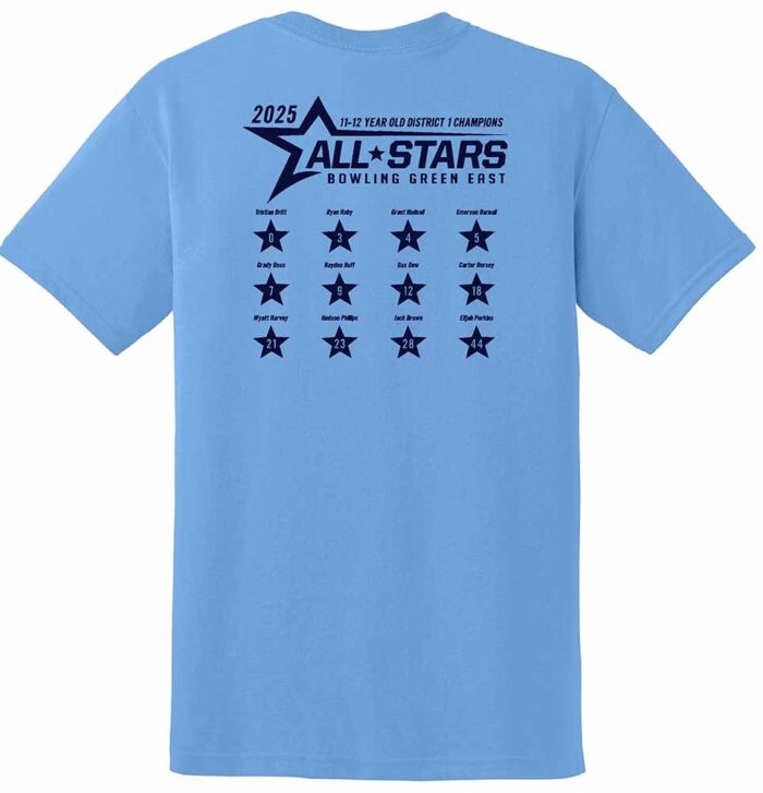 BG East District Champs 12s Gildan Short Sleeve T-Shirt Carolina Blue - Image 2