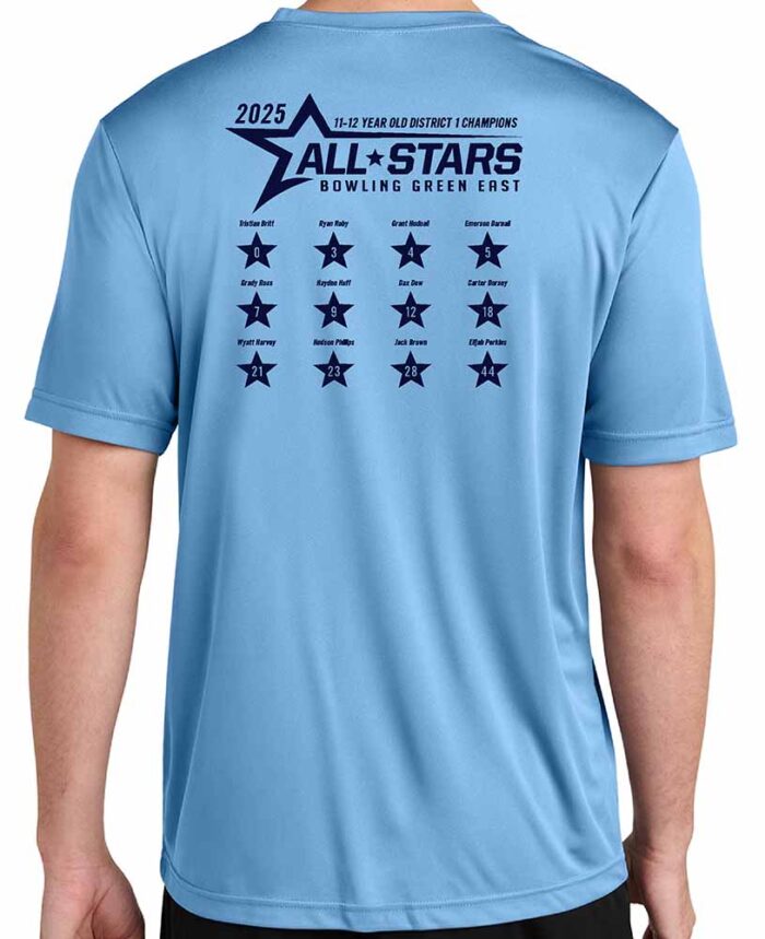 BG East District Champs 12s Sport-Tek® PosiCharge® Competitor™ Tee Carolina Blue - Image 2