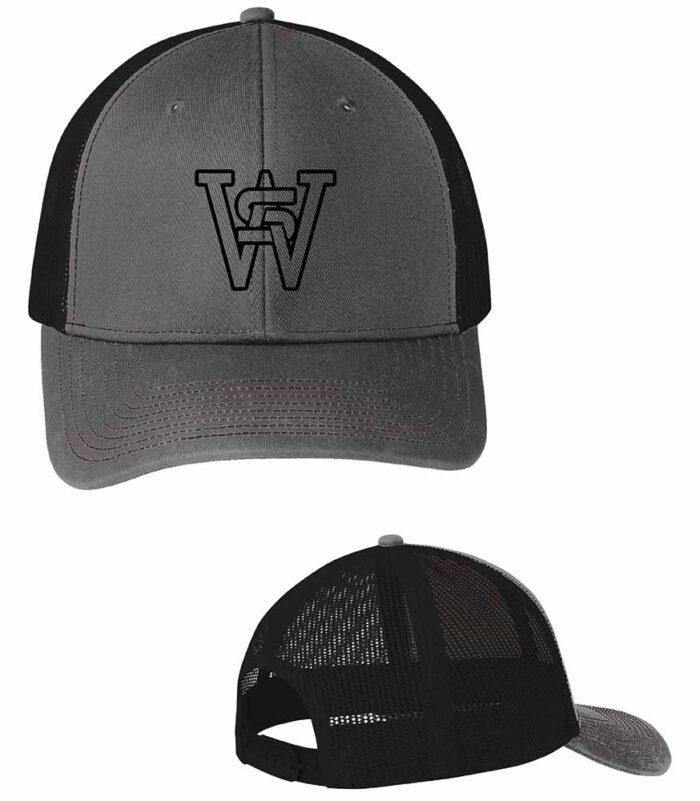 SW XC Port Authority® Snapback Trucker Cap Grey Steel and Black