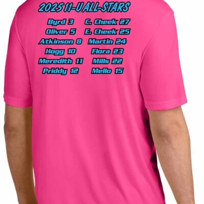 WC North 11 Year Old All Stars Sport-Tek® PosiCharge® Competitor™ Tee Neon Pink
