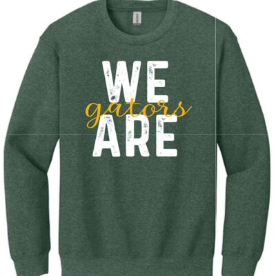 GHS Football "We Are" Gildan Heavy Blend Sweatshirt Heather Dark Green