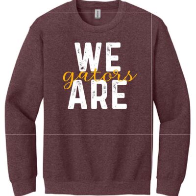 GHS Football "We Are" Gildan Heavy Blend Sweatshirt Heather Dark Maroon
