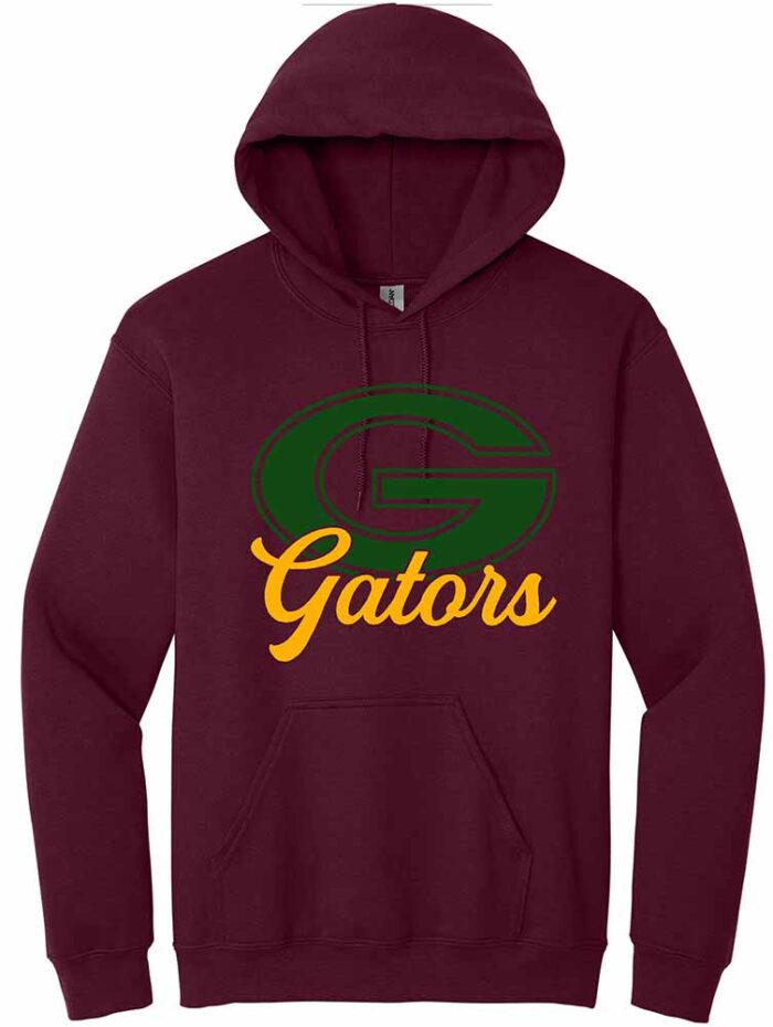 GHS Football "Big G" Gildan Hoodie Maroon