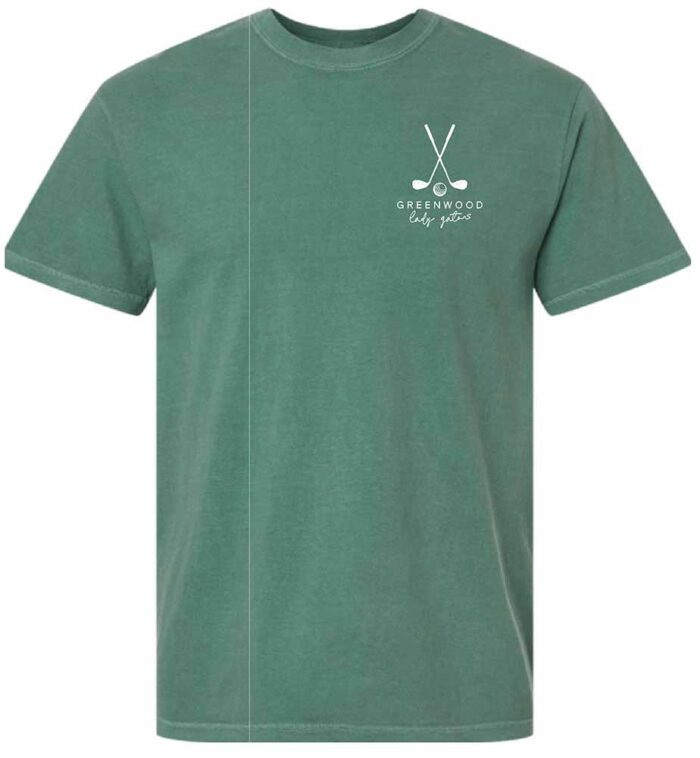 GHS Golf Lady Gators Comfort Colors Heavyweight T-Shirt Light Green
