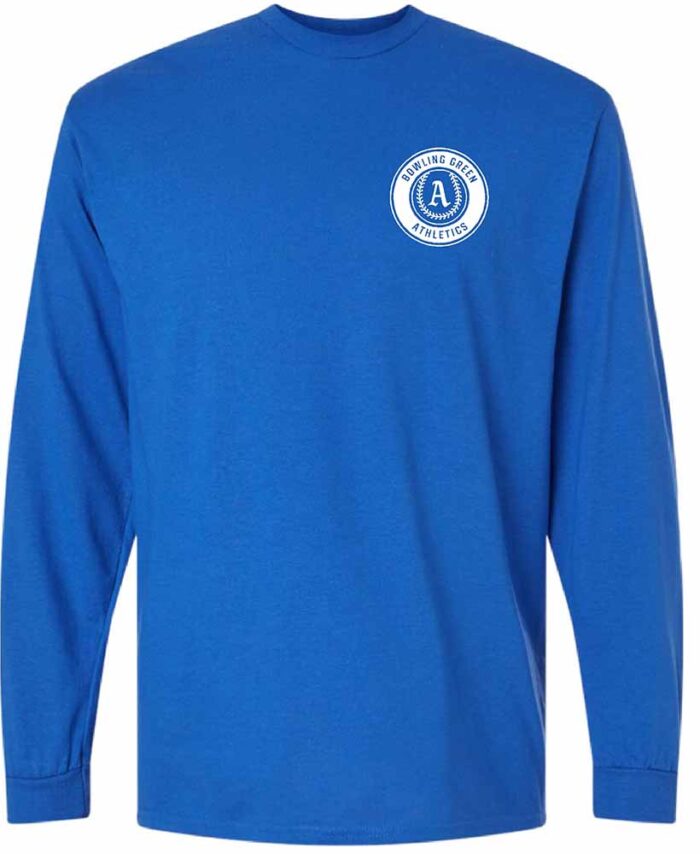 BG Athletics Gildan Long Sleeve T-Shirt Blue Seal