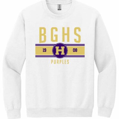 BGHS Gildan Heavy Blend Sweatshirt White