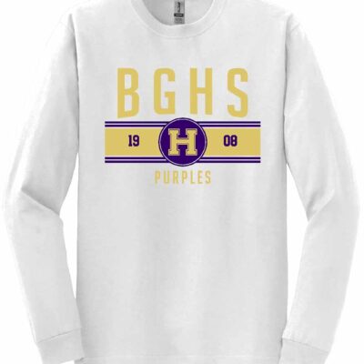 BGHS Gildan Long Sleeve T-Shirt White