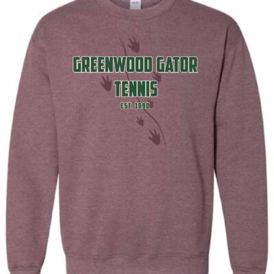 GHS Tennis Gildan Crewneck Sweatshirt Heather Dark Maroon