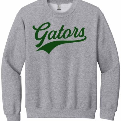 GHS Baseball Gildan Crewneck Sweatshirt Script Sport Grey