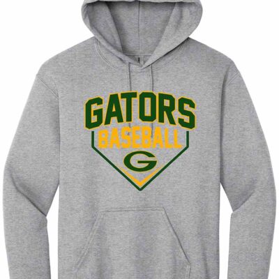 GHS Baseball Gildan Hoodie Home Plate Sport Grey
