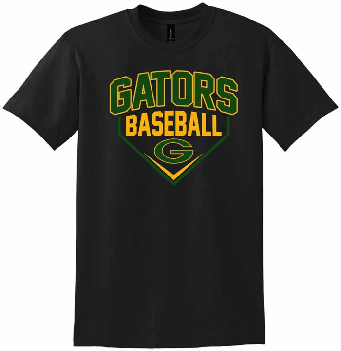 GHS Baseball Gildan DryBlend Short Sleeve T-Shirt Home Plate Black