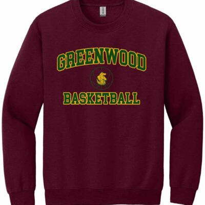 GHS Basketball Gildan Crewneck Sweatshirt Maroon