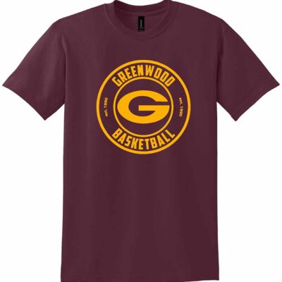 GHS Basketball Gildan DryBlend Short Sleeve T-Shirt Maroon