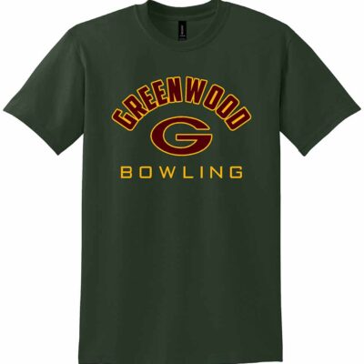 GHS Bowling Gildan DryBlend Short Sleeve T-Shirt Big G Forest Green