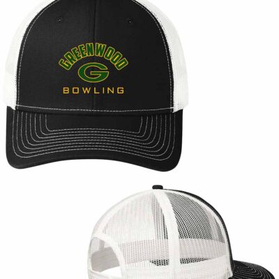 GHS Bowling Port Authority® Snapback Trucker Cap Black on White