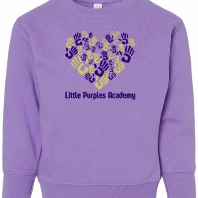 IBP Rabbit Skins Toddler Fleece Crewneck Sweatshirt Hands Lavender