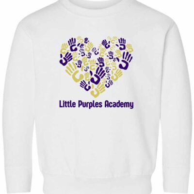 IBP Rabbit Skins Toddler Fleece Crewneck Sweatshirt Hands White