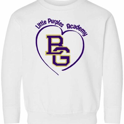 IBP Rabbit Skins Toddler Fleece Crewneck Sweatshirt Heart White