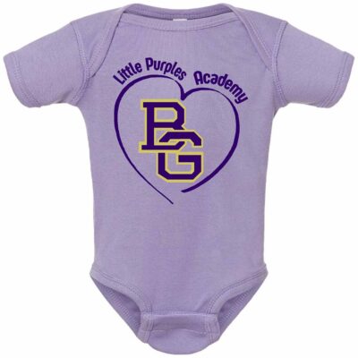 IBP Rabbit Skins Infant Baby Rib Bodysuit Heart Lavender