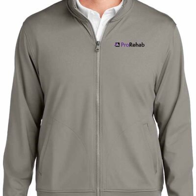 ProRehab Port Authority® C-FREE® Double Knit Full-Zip Smoke Grey