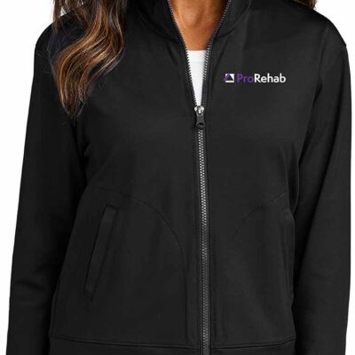 ProRehab Port Authority® Women's C-FREE® Double Knit Full-Zip Deep Black