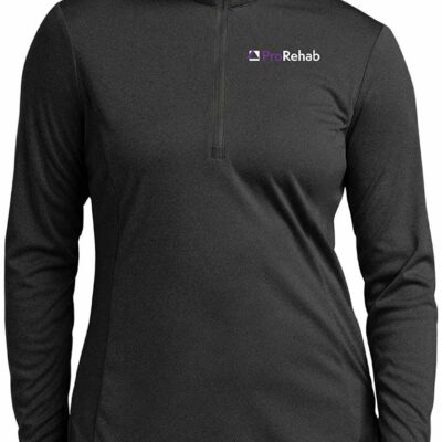 ProRehab Sport-Tek® Women's Endeavor 1/2-Zip Pullover Black Heather