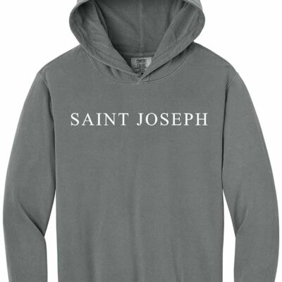 St Joseph Comfort Colors 1467Y Lightweight Youth Hooded Sweatshirt Grey