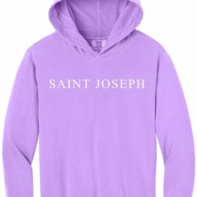 St Joseph Comfort Colors 1467Y Lightweight Youth Hooded Sweatshirt Neon Violet