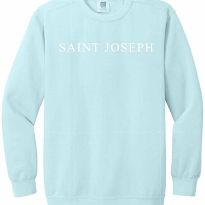 St Joseph Comfort Colors 1566 Adult Crewneck Sweatshirt Chambray
