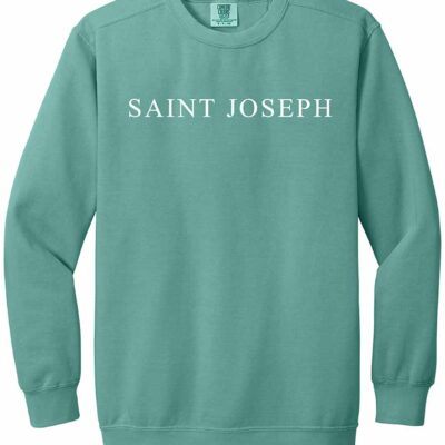 St Joseph Comfort Colors 1566 Adult Crewneck Sweatshirt Seafoam