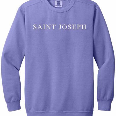 St Joseph Comfort Colors 1566 Adult Crewneck Sweatshirt Violet