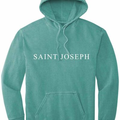 St Joseph Comfort Colors 1567 Adult Hooded Sweatshirt Seafoam